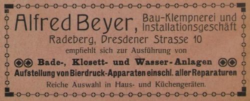 Hauptstra&szlig;e 32 (bis 1910 Dresdener Stra&szlig;e 38, 1910 - 1927 Dresdener Stra&szlig;e 10) / Schulstra&szlig;e  Radeberg