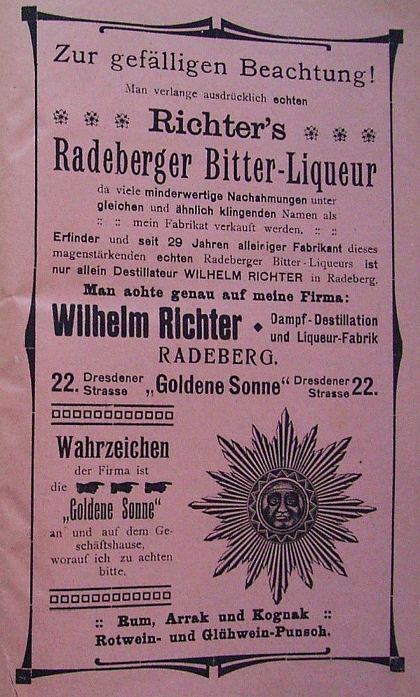 Hauptstraße 44 (bis 1910 Dresdener Straße 32, 1910 - 1927 Dresdener Straße 22) Radeberg Hauptstraße 44 (bis 1910 Dresdener Straße 32, 1910 - 1927 Dresdener Straße 22) Radeberg