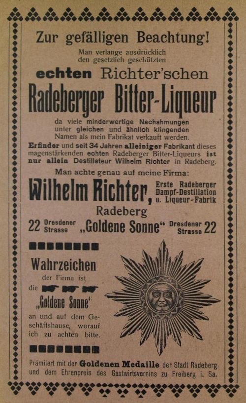 Hauptstraße 44 (bis 1910 Dresdener Straße 32, 1910 - 1927 Dresdener Straße 22) Radeberg Hauptstraße 44 (bis 1910 Dresdener Straße 32, 1910 - 1927 Dresdener Straße 22) Radeberg