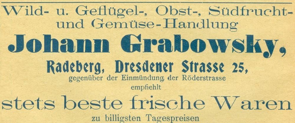 Hauptstraße 54 (1787 HNr. 225, vor 1910 Dresdener Straße 25, 1910 - 1927 Dresdener Straße 32) Radeberg Hauptstraße 54 (1787 HNr. 225, vor 1910 Dresdener Straße 25, 1910 - 1927 Dresdener Straße 32) Radeberg