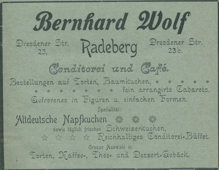 Hauptstra&szlig;e 60 (vor 1910 Dresdener Stra&szlig;e 23b, 1910 - 1927 Dresdener Stra&szlig;e 38)  Radeberg
