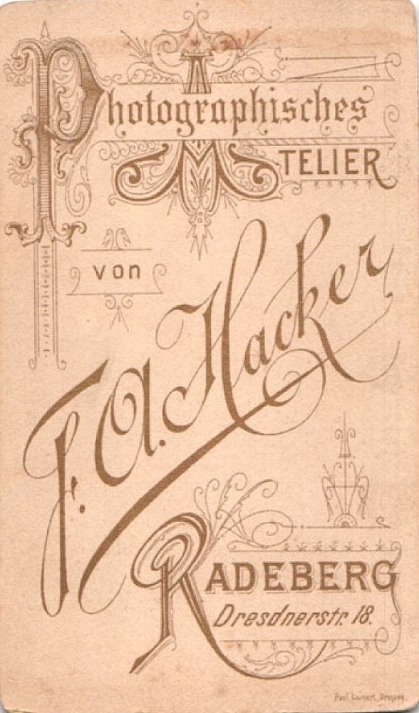Hauptstra&szlig;e 61 (bis 1910 Dresdener Stra&szlig;e 18, 1910 - 1927 Dresdener Stra&szlig;e 39)  Radeberg