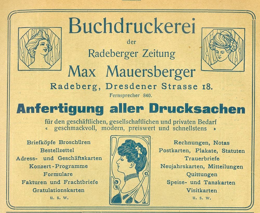 Hauptstraße 61 (vor 1910 Dresdener Straße 18, 1910 - 1927 Dresdener Straße 39) Radeberg Hauptstraße 61 (vor 1910 Dresdener Straße 18, 1910 - 1927 Dresdener Straße 39) Radeberg