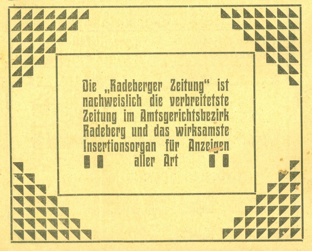 Hauptstraße 61 (vor 1910 Dresdener Straße 18, 1910 - 1927 Dresdener Straße 39) Radeberg Hauptstraße 61 (vor 1910 Dresdener Straße 18, 1910 - 1927 Dresdener Straße 39) Radeberg