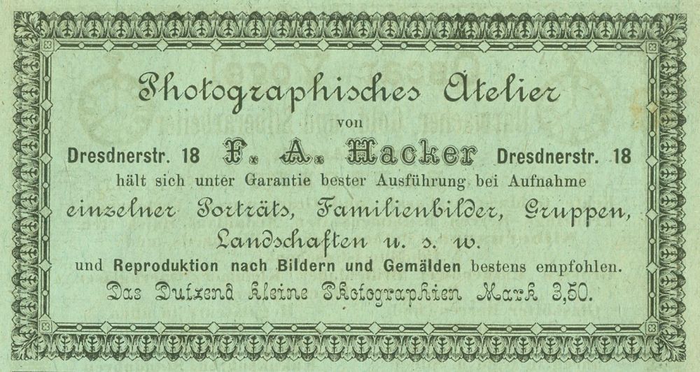 Hauptstra&szlig;e 61 (vor 1910 Dresdener Stra&szlig;e 18, 1910 - 1927 Dresdener Stra&szlig;e 39)  Radeberg
