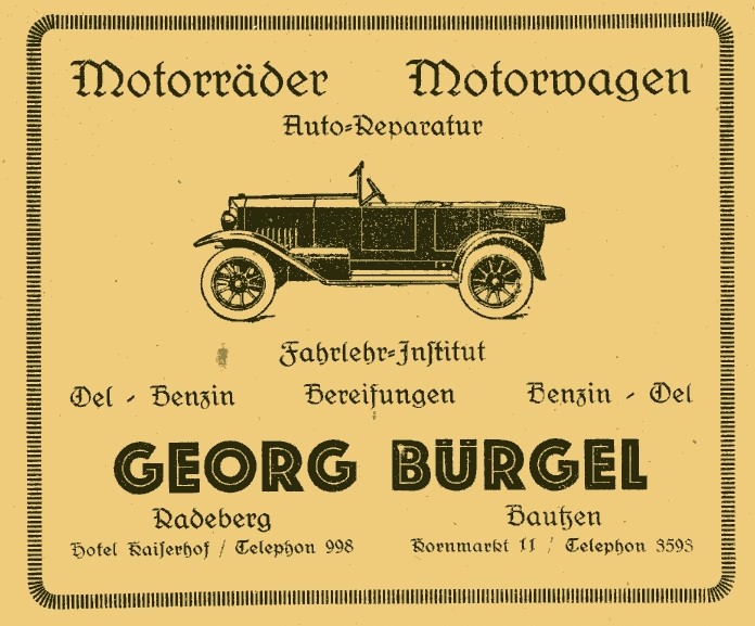 Hauptstra&szlig;e 62 (vor 1910 Dresdener Stra&szlig;e 23a, 1910 - 1927 Dresdener Stra&szlig;e 40)  Radeberg