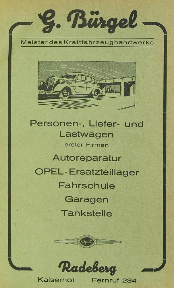 Hauptstra&szlig;e 62 (vor 1910 Dresdener Stra&szlig;e 23a, 1910 - 1927 Dresdener Stra&szlig;e 40)  Radeberg