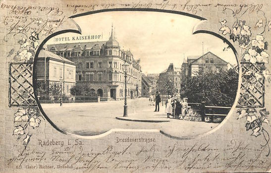 Hauptstraße 62 (vor 1910 Dresdener Straße 23a, 1910 - 1927 Dresdener Straße 40) Radeberg Hauptstraße 62 (vor 1910 Dresdener Straße 23a, 1910 - 1927 Dresdener Straße 40) Radeberg