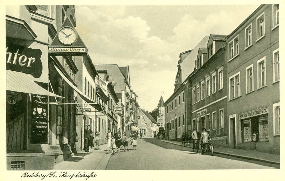 Hauptstra&szlig;e Blickrichtung Markt  Radeberg