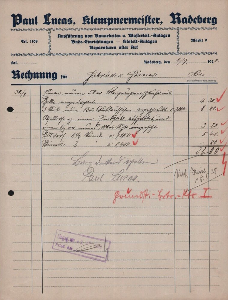 Markt 9 (vor 1905 Am Markt 9)  Radeberg