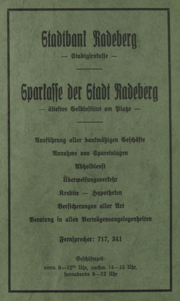 Markt 1 (vor 1905 Am Markt 1)  Radeberg