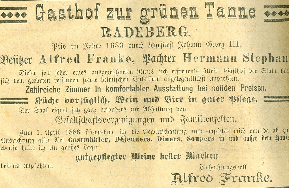 Markt 1 (vor 1905 Am Markt 1) Radeberg Markt 1 (vor 1905 Am Markt 1) Radeberg