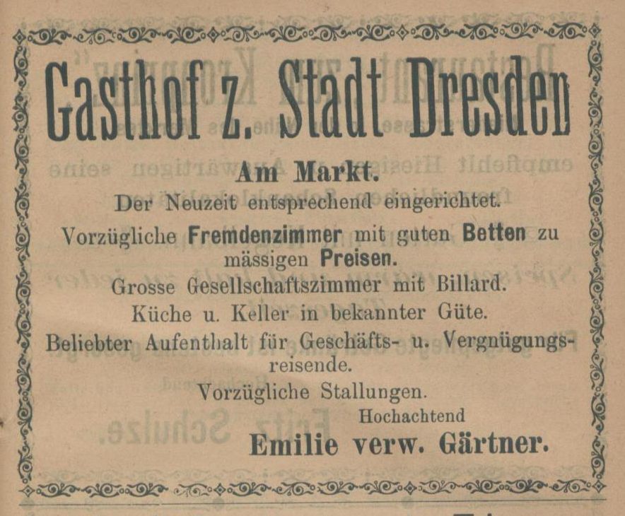 Markt 2 (1787 HNr. 10, vor 1903 Am Markt 2) Radeberg Markt 2 (1787 HNr. 10, vor 1903 Am Markt 2) Radeberg