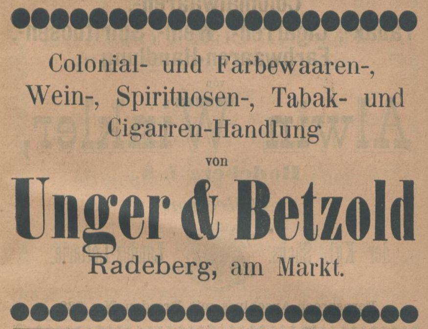 Markt 9 (vor 1905 Am Markt 9)  Radeberg