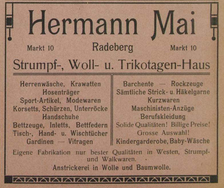Markt 10 (1787 HNr. 36, vor 1903 Am Markt 10) Radeberg Markt 10 (1787 HNr. 36, vor 1903 Am Markt 10) Radeberg