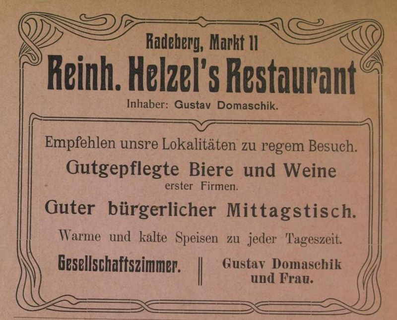 Markt 11 (vor 1905 Am Markt 11)  Radeberg