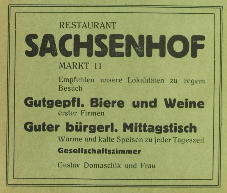Markt 11 (vor 1905 Am Markt 11)  Radeberg