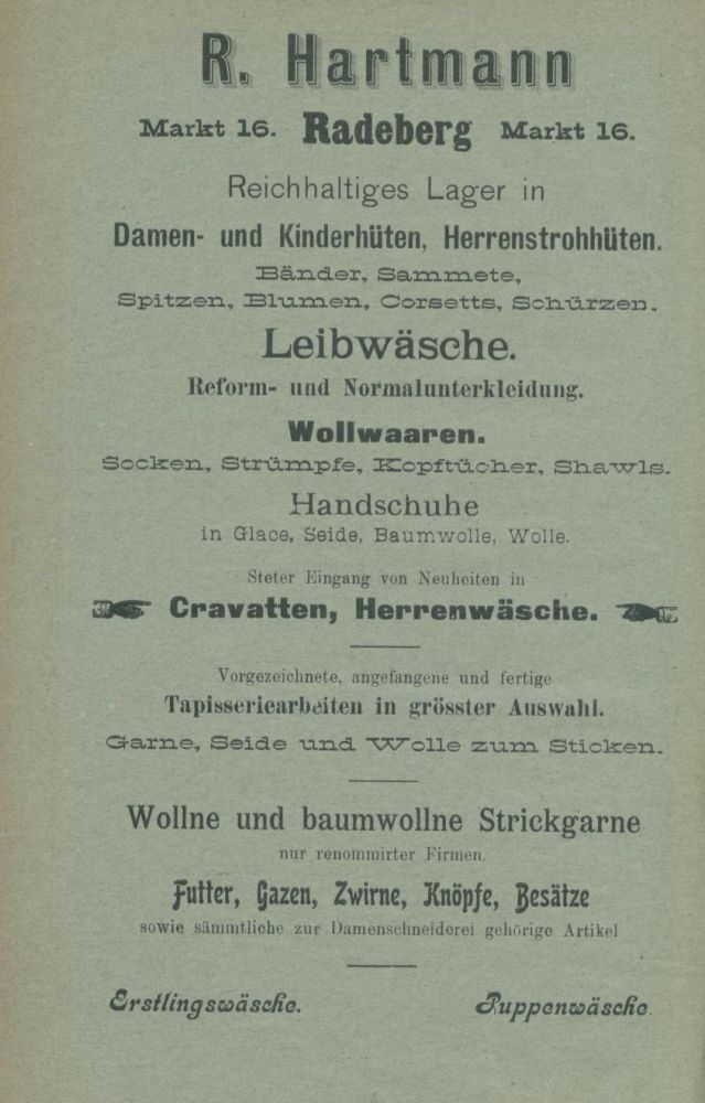 Markt 16 (vor 1905 Am Markt 16)  Radeberg