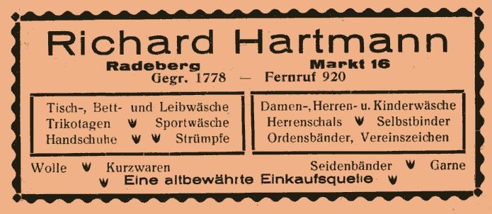 Markt 16 (vor 1905 Am Markt 16)  Radeberg