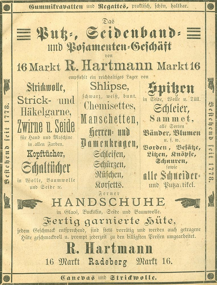 Markt 16 (1787 HNr. 64, vor 1903 Am Markt 16) Radeberg Markt 16 (1787 HNr. 64, vor 1903 Am Markt 16) Radeberg