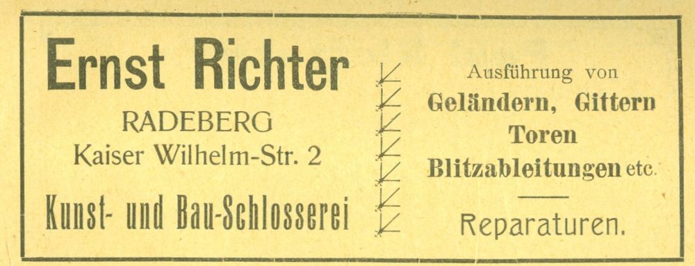 Pestalozzistra&szlig;e 2 (Kaiser-Wilhelm-Stra&szlig;e 2)  Radeberg