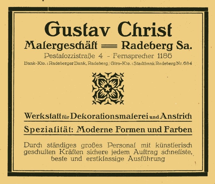 Pestalozzistraße 4 (Kaiser-Wilhelm-Straße 4) Radeberg Pestalozzistraße 4 (Kaiser-Wilhelm-Straße 4) Radeberg