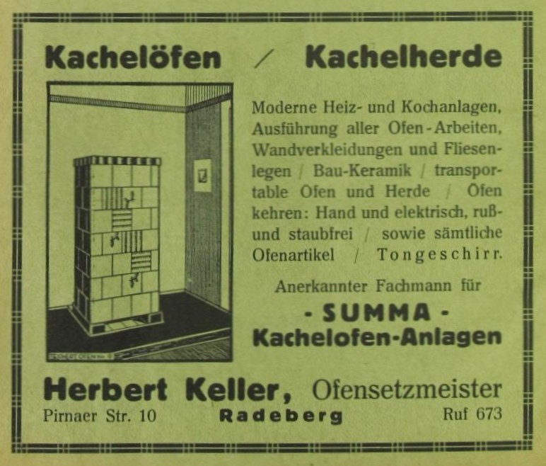 Pirnaer Stra&szlig;e 10 (1787 HNr. 55, vor 1903 Pirnaische Stra&szlig;e 32, 1903 - 1927 Pirnaer Stra&szlig;e 32)  Radeberg