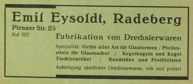 Pirnaer Straße 25 (1787 HNr. 176, vor 1903 Pirnaische Straße 13, 1910 - 1927 Pirnaer Straße 13) / Stolpener Str. Radeberg Pirnaer Straße 25 (1787 HNr. 176, vor 1903 Pirnaische Straße 13, 1910 - 1927 Pirnaer Straße 13) / Stolpener Str. Radeberg