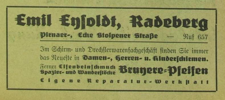 Pirnaer Straße 25 (1787 HNr. 176, vor 1903 Pirnaische Straße 13, 1910 - 1927 Pirnaer Straße 13) / Stolpener Str. Radeberg Pirnaer Straße 25 (1787 HNr. 176, vor 1903 Pirnaische Straße 13, 1910 - 1927 Pirnaer Straße 13) / Stolpener Str. Radeberg