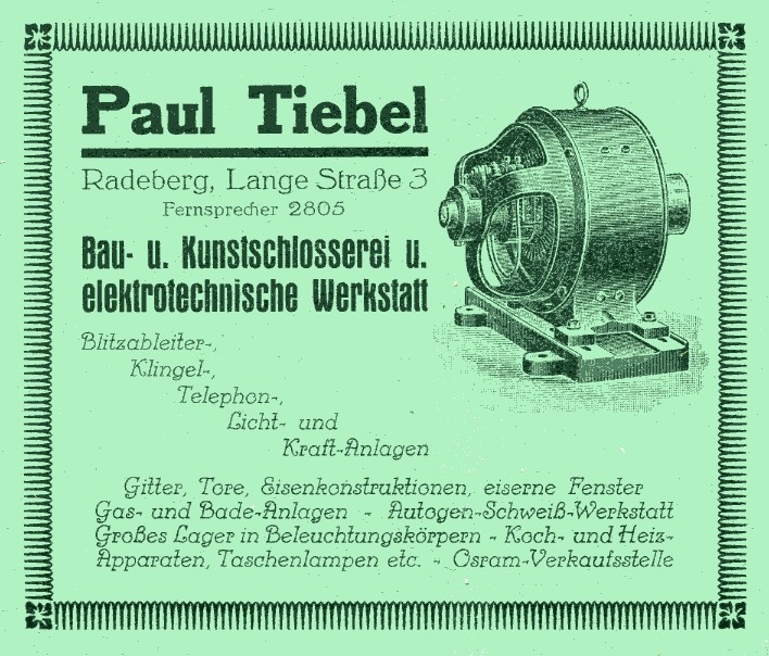 Pulsnitzer Stra&szlig;e 5 (1896 Langestra&szlig;e 2, 1903 - 1927 Lange Stra&szlig;e 3)  Radeberg