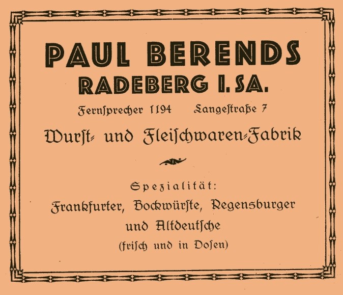 Pulsnitzer Stra&szlig;e 9 (1903 - 1927 Lange Stra&szlig;e 7)  Radeberg