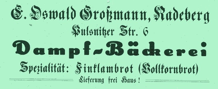 Pulsnitzer Stra&szlig;e 28 (vor 1910 Pulsnitzer Stra&szlig;e 19a, 1910 - 1927 Pulsnitzer Stra&szlig;e 6)  Radeberg
