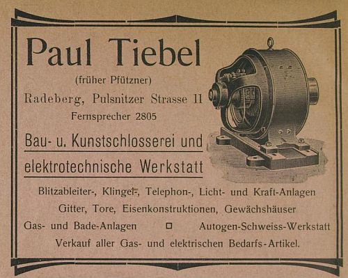 Pulsnitzer Straße 29 (vor 1910 Pulsnitzer Straße 6, 1910 - 1927 Pulsnitzer Straße 11) Radeberg Pulsnitzer Straße 29 (vor 1910 Pulsnitzer Straße 6, 1910 - 1927 Pulsnitzer Straße 11) Radeberg
