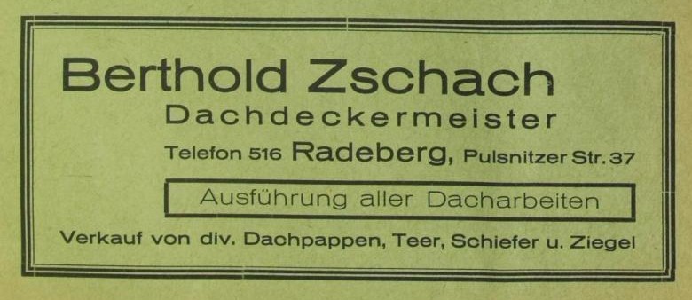 Pulsnitzer Stra&szlig;e 37 (vor 1910 Pulsnitzer Stra&szlig;e 10, 1910 - 1927 Pulsnitzer Stra&szlig;e 19)  Radeberg