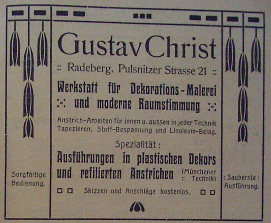 Pulsnitzer Stra&szlig;e 39 (vor 1910 Pulsnitzer Stra&szlig;e 11, 1910 - 1927 Pulsnitzer Stra&szlig;e 21)  Radeberg