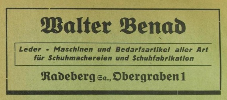 Rathenaustraße 19 (vor 1903 Pillnitzer Straße 39, 1903 König Albert-Straße 19, 1927 Rathenaustraße 19, 1937 Albertstraße 19) Radeberg Rathenaustraße 19 (vor 1903 Pillnitzer Straße 39, 1903 König Albert-Straße 19, 1927 Rathenaustraße 19, 1937 Albertstraße 19) Radeberg