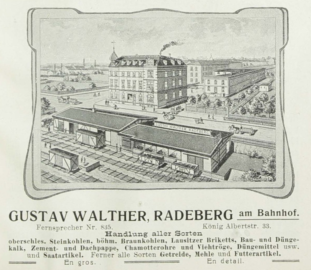 Rathenaustraße 33 (vor 1903 Pillnitzer Straße 36, 1903 König Albert-Straße 33, 1927 Rathenaustraße 33, 1937 Albertstraße 33) Radeberg Rathenaustraße 33 (vor 1903 Pillnitzer Straße 36, 1903 König Albert-Straße 33, 1927 Rathenaustraße 33, 1937 Albertstraße 33) Radeberg