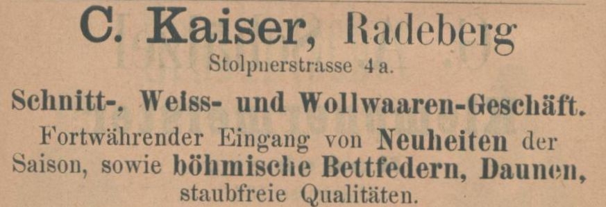 Stolpener Straße 9 / Wasserstraße (vor 1903 Stolpener Straße 4a) Radeberg Stolpener Straße 9 / Wasserstraße (vor 1903 Stolpener Straße 4a) Radeberg