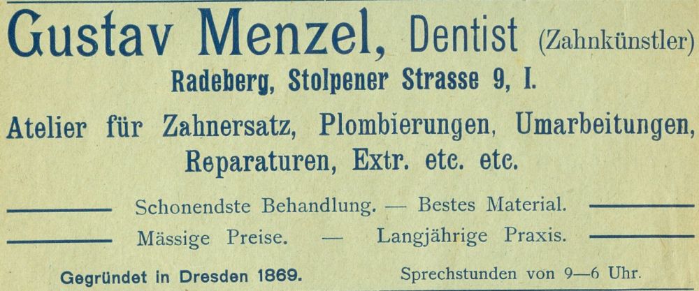 Stolpener Straße 9 / Wasserstraße (vor 1903 Stolpener Straße 4a) Radeberg Stolpener Straße 9 / Wasserstraße (vor 1903 Stolpener Straße 4a) Radeberg